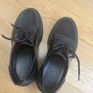 Celine Black Leather Loafers